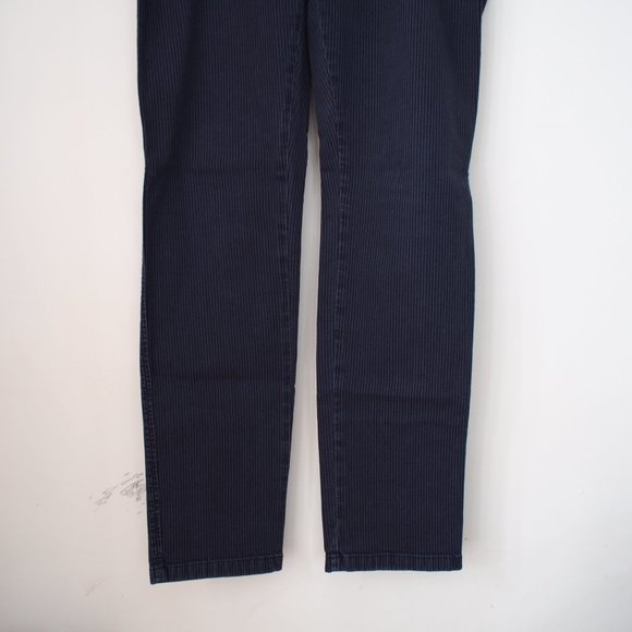 Maison Scotch blue cotton pin stripe straight leg pant 31/32 - Picture 2 of 13
